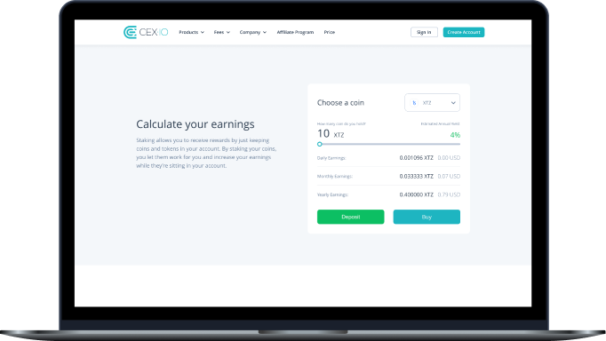 CEX.IO Crypto Savings Accounts